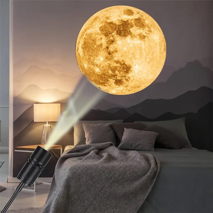 Moon Earth Projector Night Light USB Earth Projection