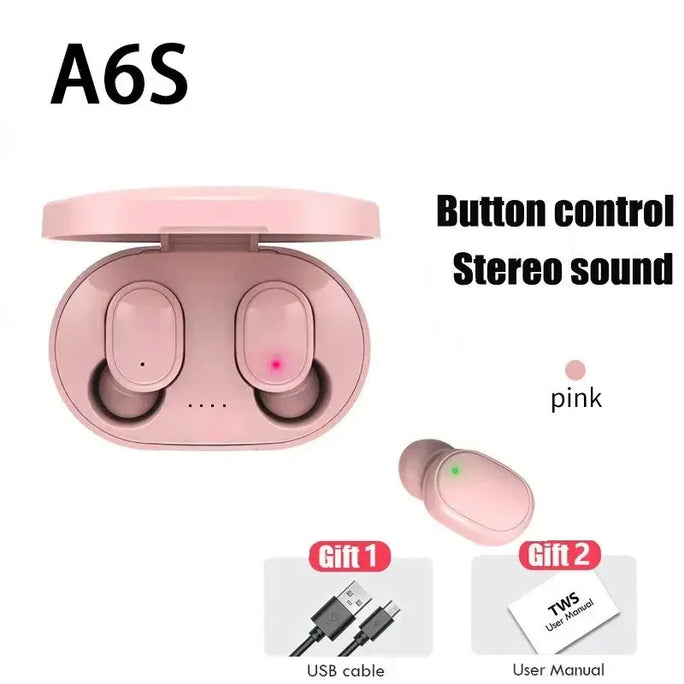 TWS A6S Wireless Bluetooth Headset Earbuds  Earphone Bluetooth
