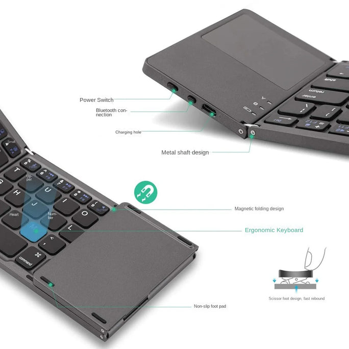 Folding Keyboard Wireless Bluetooth Keyboard