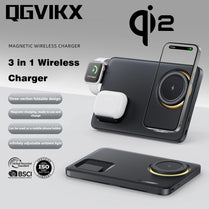 Qi2 15W 3-in-1 Foldable Magnetic Wireless Charger