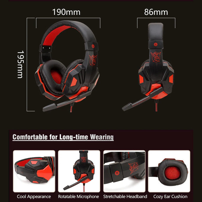 Wired Headphones Gaming Headset for PS4 PS5 Xbox