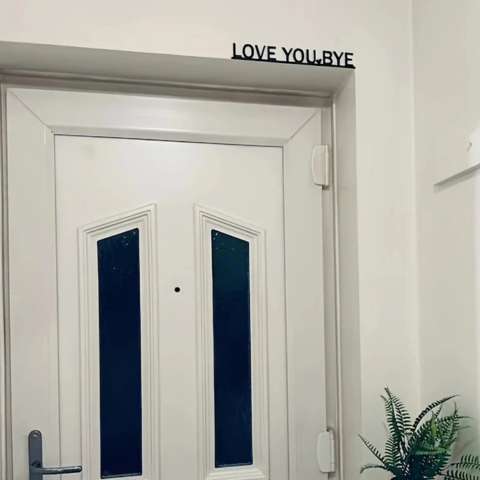 LOVE YOU BYE Metal Love-Themed Wall Art