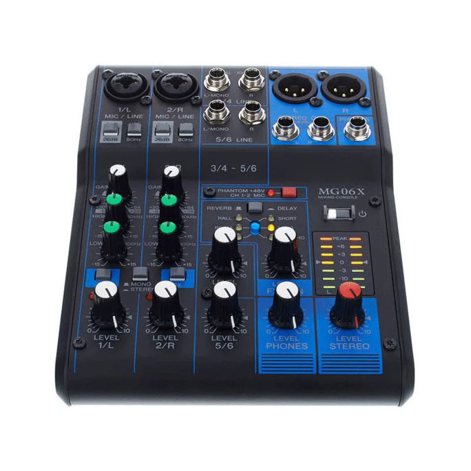 Professional 6 channel Audio Mixer MG06X MG06XU Sound Console