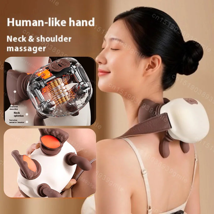 Neck Shoulder Massager Wireless Electric Hand