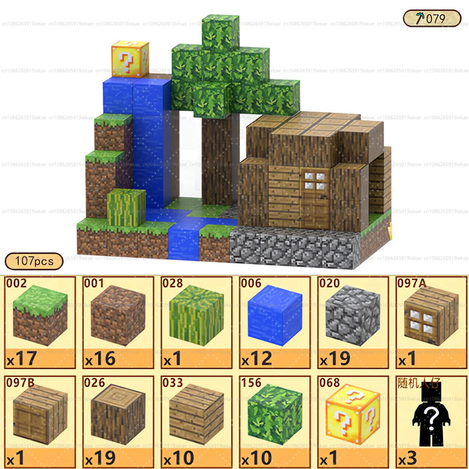 Magnetic Building Block Magnet Cube Mine World