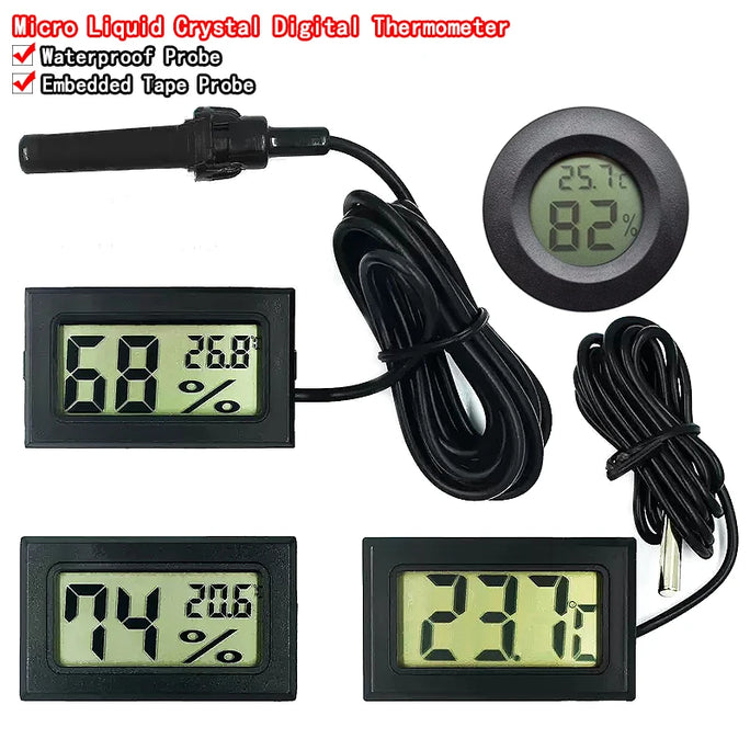 Mini LCD digital thermometer used for freezer temperature
