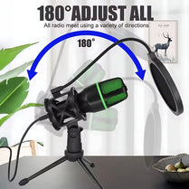 Professional Condenser Microphone Kit, RGB Lighting
