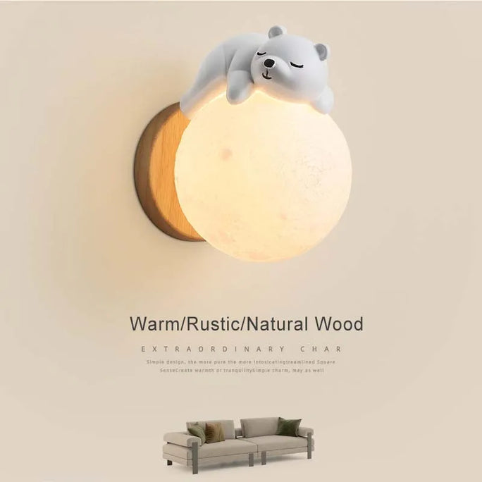 Modern LED Wall Lamp Creative Moon Light