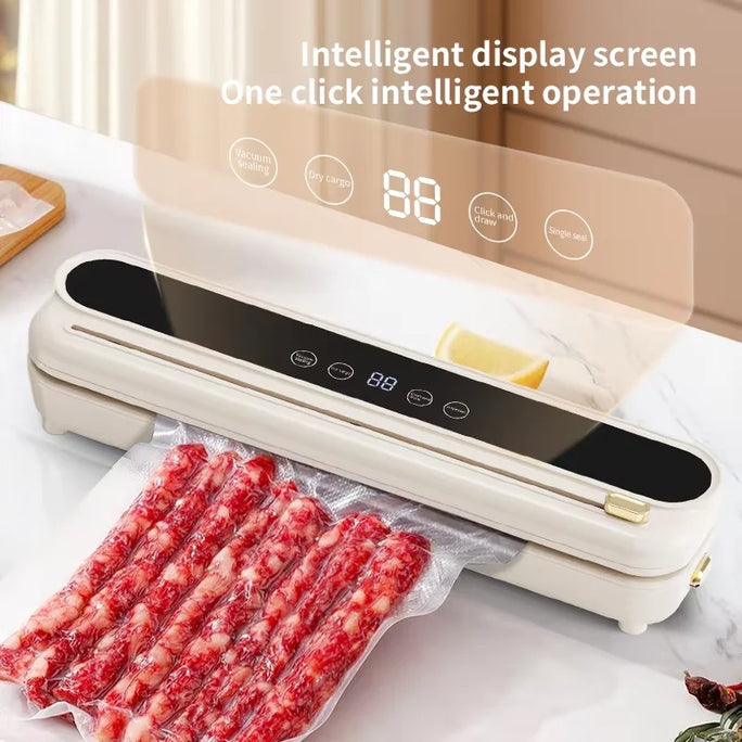 Electric Vacuum Sealer Household Built-in Cutter Kitchen Food Storage