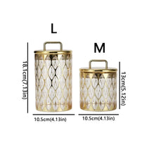 Gold-plated Food Storage Jar with Lid Transparent Airtight