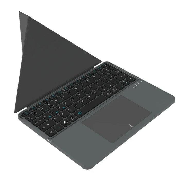 Bluetooth Wireless Folding Keyboard with Touchpad Leather