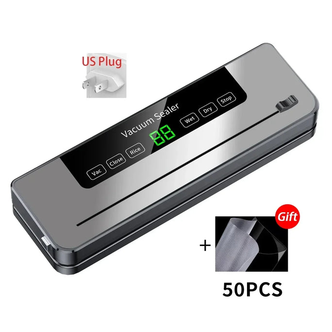 Electric Vacuum Sealer Food Storage Seal Touch Button Dry/Wet