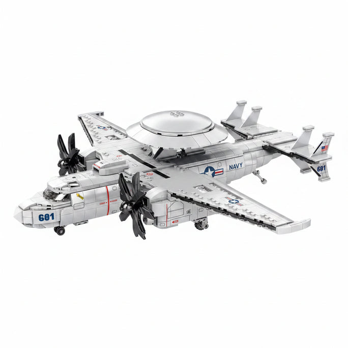 Airplane Building Blocks Micro Brick Protection Early Warning Aircraft