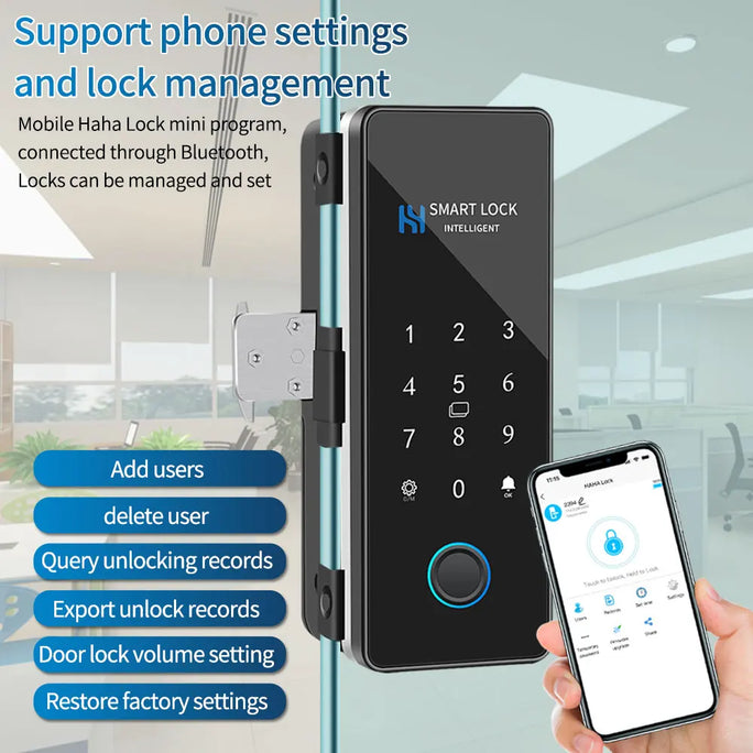 Smart Door Lock For Wooden Sliding Glass Door