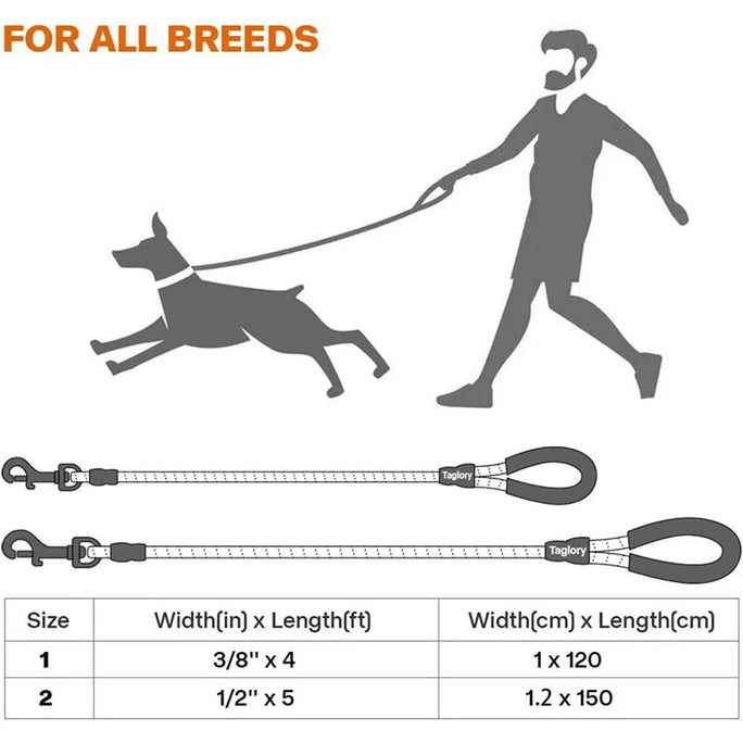Reflective Leash Double Strap for Dogs Lead