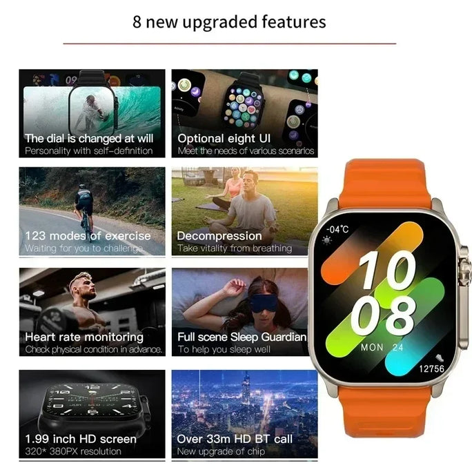 Smartwatch T900 U2 for Men and Women, Bluetooth
