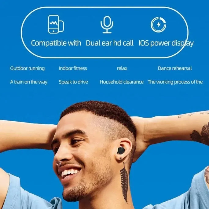 TWS A6S Wireless Bluetooth Headset Earbuds  Earphone Bluetooth