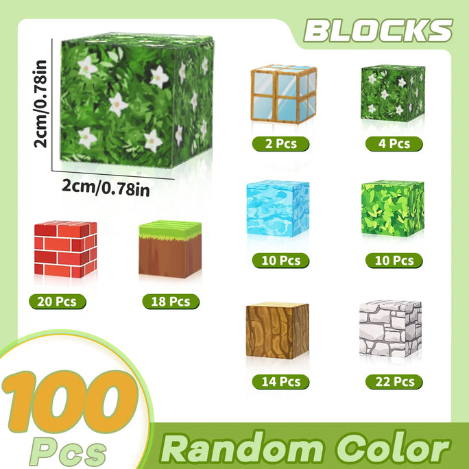 Magnetic Building Blocks Mine World Magnet Cube