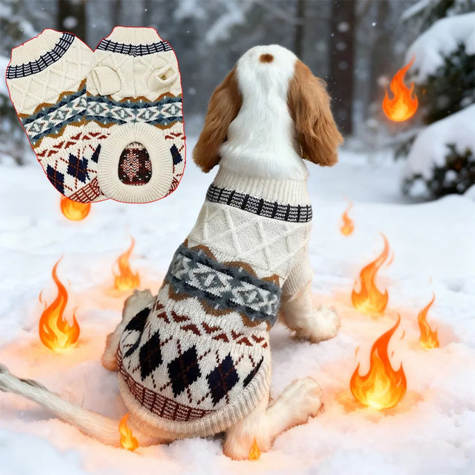 Pet Turtleneck Sweater, Cozy Knit Winter Clothing for Dogs Cats