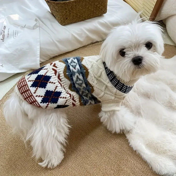 Pet Turtleneck Sweater, Cozy Knit Winter Clothing for Dogs Cats