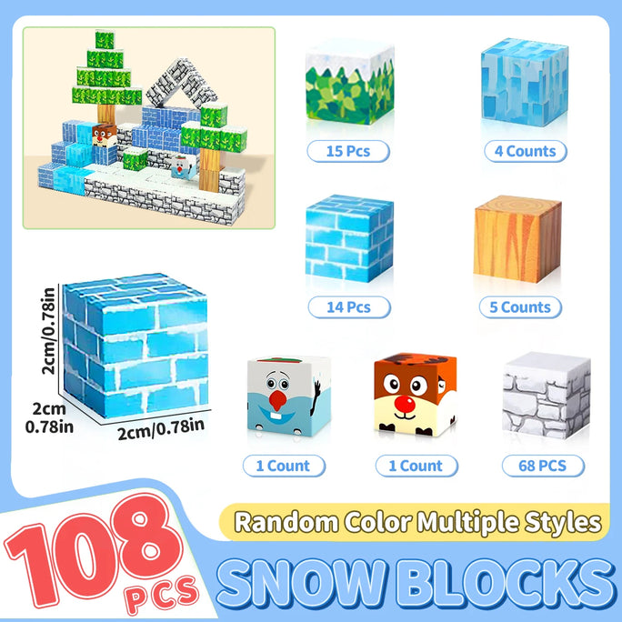 Magnetic Building Blocks Mine World Magnet Cube