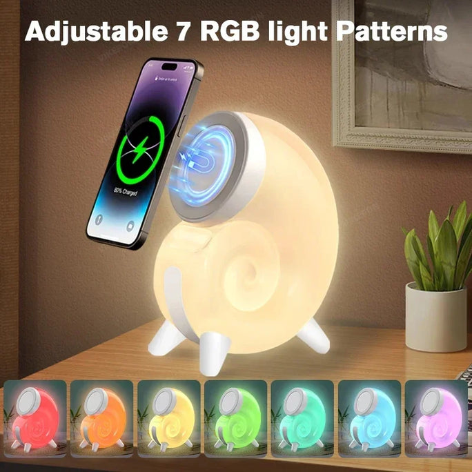 VIKEFON Magnetic Wireless Charger Base LED Night Light