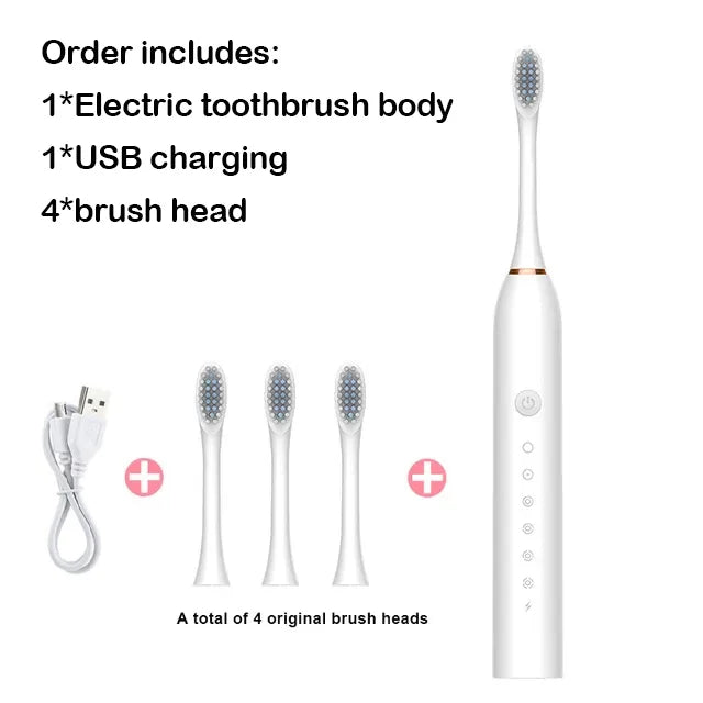 Sonic Electric Toothbrush Adult Smart Timing Tooth