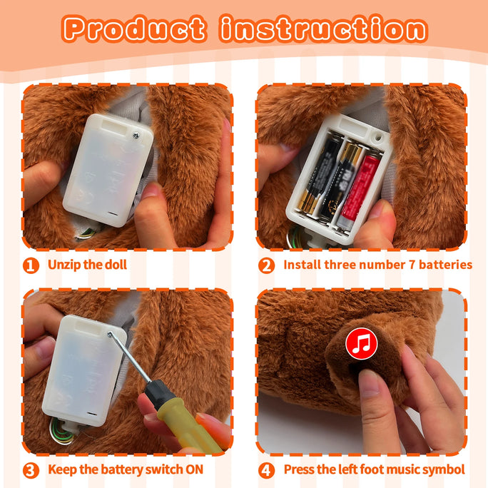 Breathing Baby Capybara Plush Doll Toys for Kids