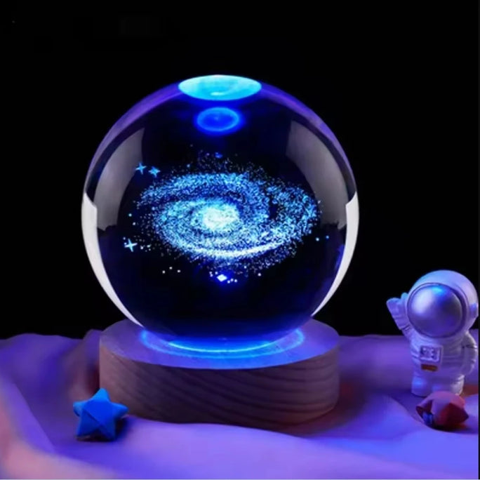 LED Night Light Galaxy Crystal Ball Table