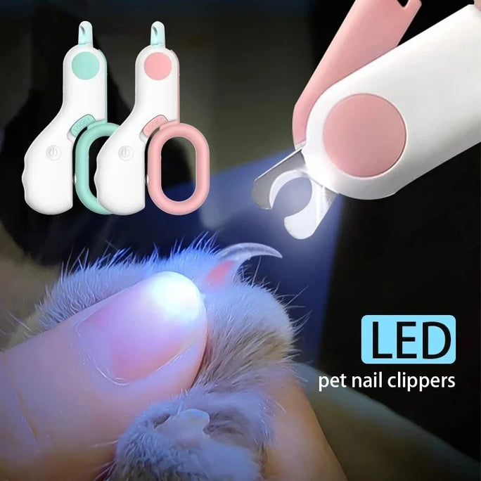 LED Light Cat Dog Nail Clipper Cutter Professional Pet