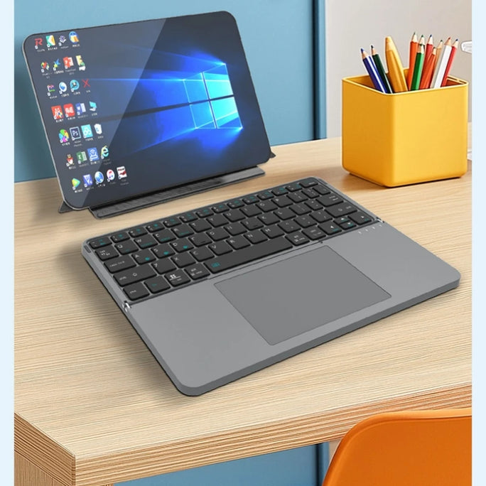 Bluetooth Wireless Folding Keyboard with Touchpad Leather