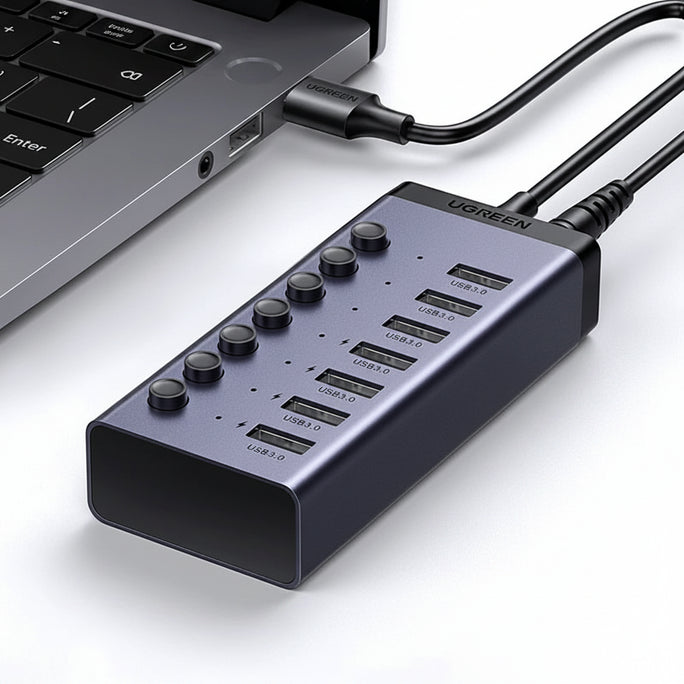UGREEN USB HUB 7 Ports USB3.0 Splitter 5Gbps with Individual