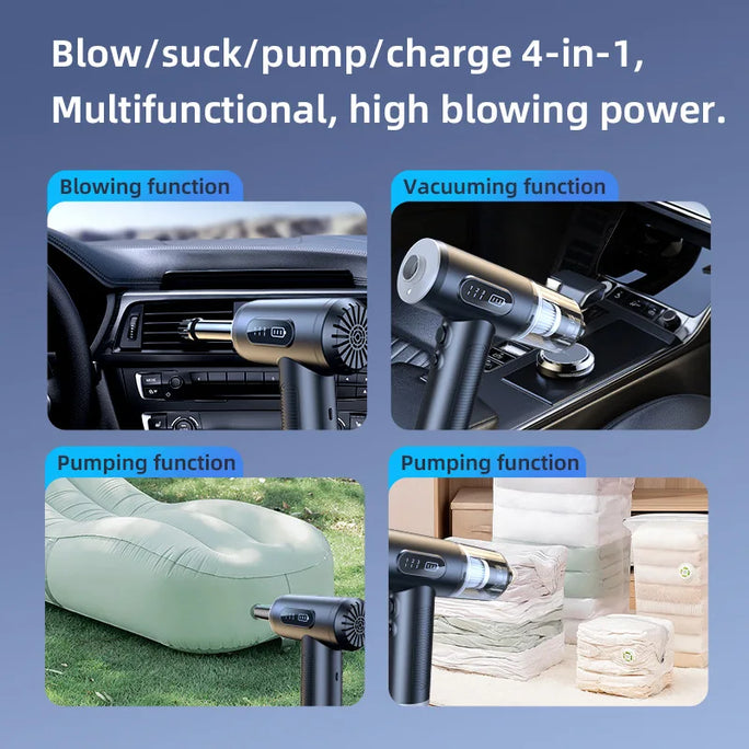 68W 290000Pa 4 IN 1 Car Vacuum Cleaner 4000mha
