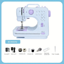 Portable Mini Electric Sewing Machine with 12 Built-in Stitches 2 Speed