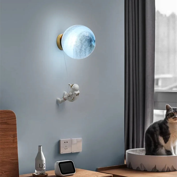 Moon LED Wall Lamp Children's Room Wall Light