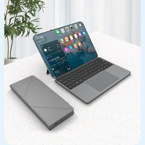 Bluetooth Wireless Folding Keyboard with Touchpad Leather