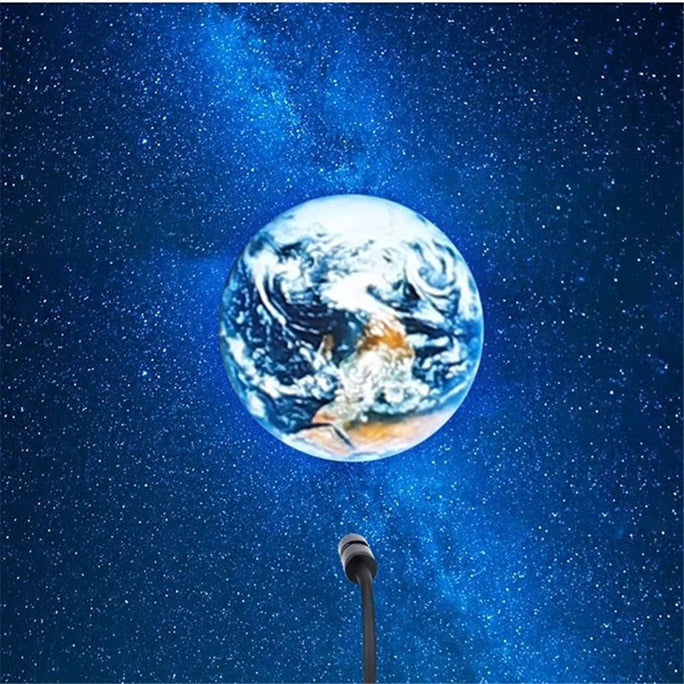 Moon Earth Projector Night Light USB Earth Projection