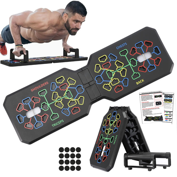 Portable Multifunctional Push-up Board Set With Handles Foldable