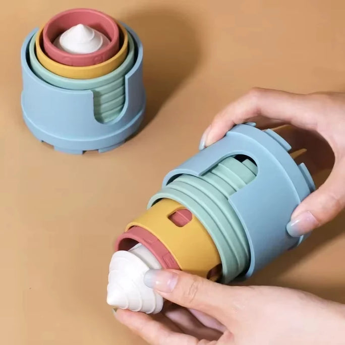 Baby Stacking Cups Montessori Bath Toy for