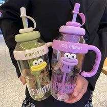 1100ML Sports Water Bottle Cute Aesthetic Large Capacity Straw