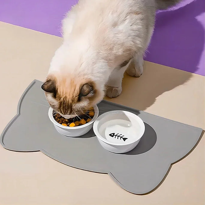 Pet silicone food mat waterproof, anti-slip