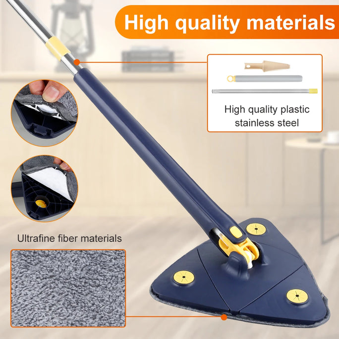 Telescopic Triangle Mop 360° Rotatable Self-wringing