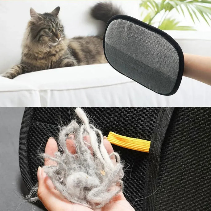 New Pet Grooming Gloves with Static Dusting Brush for Dog Cat