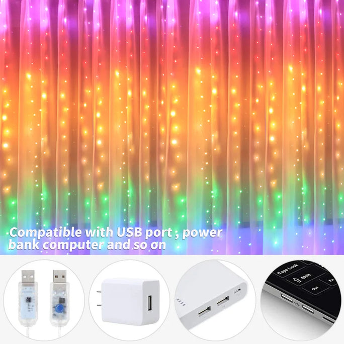 Curtain LED String Lights Fairy Christmas Decoration