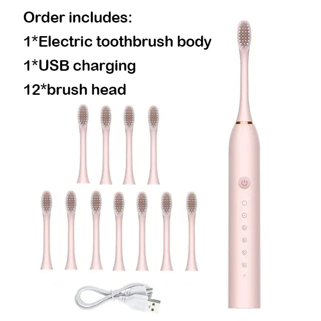 Sonic Electric Toothbrush Adult Smart Timing Tooth