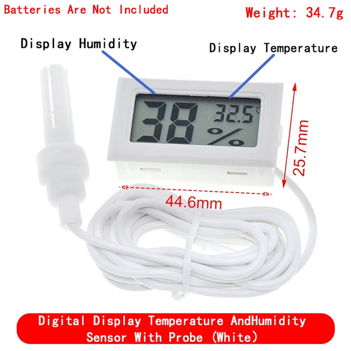 Mini LCD digital thermometer used for freezer temperature