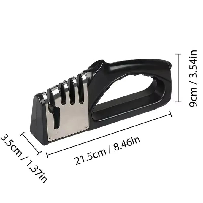 Kitchen 4 Segment Knife Sharpener Multifunctional Portable Non-slip Base