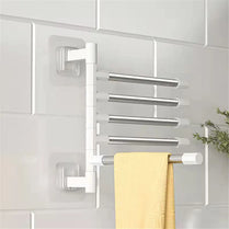 No-Drill Rotatable Towel Rack Bathroom Wall