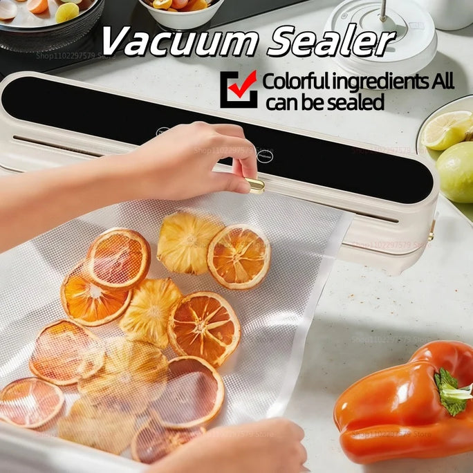 Electric Vacuum Sealer Household Built-in Cutter Kitchen Food Storage
