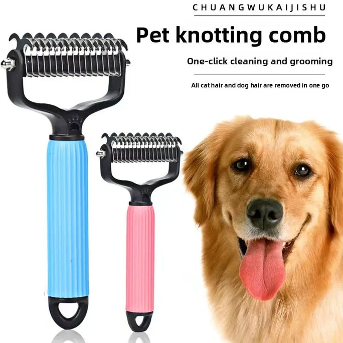 Pet Deshedding Brush Cat Comb Self Cleaning Hair